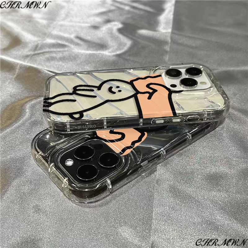 Ốp Điện Thoại Mềm Trong Suốt In Hình Thỏ Trắng Dễ Thương Cho Iphone 1312 14Promax 11 xr 7 8 ZAL8