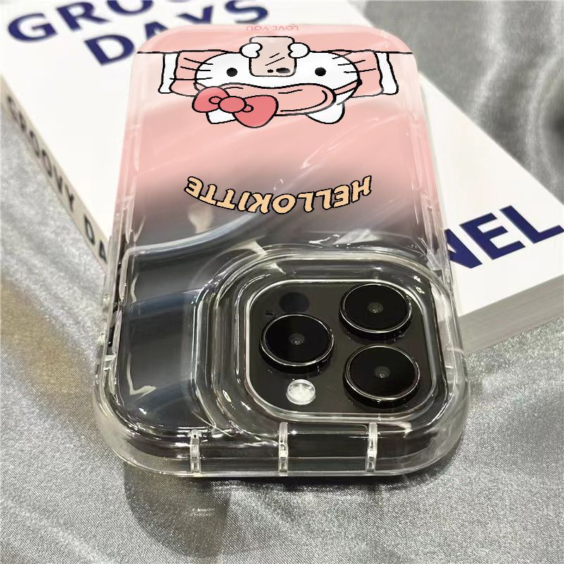 Ốp Điện Thoại Mềm Trong Suốt In Hình Mèo Đeo Mặt Nạ Mắt Cho iPhone14promax 1312 / 11 7 / 8plus xr / sins KLQA