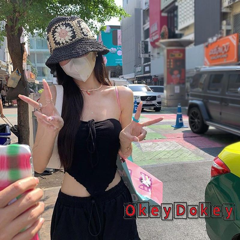 Áo Ống Hở Lưng Vạt Lệch Thời Trang Mùa Hè Cho Nữ