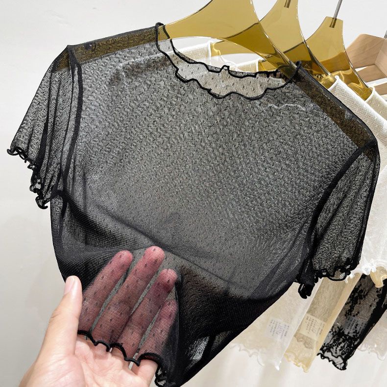 Milyfashion Áo Thun Tay Ngắn Mỏng Xuyên Thấu Thời Trang Mùa Hè Cho Bé