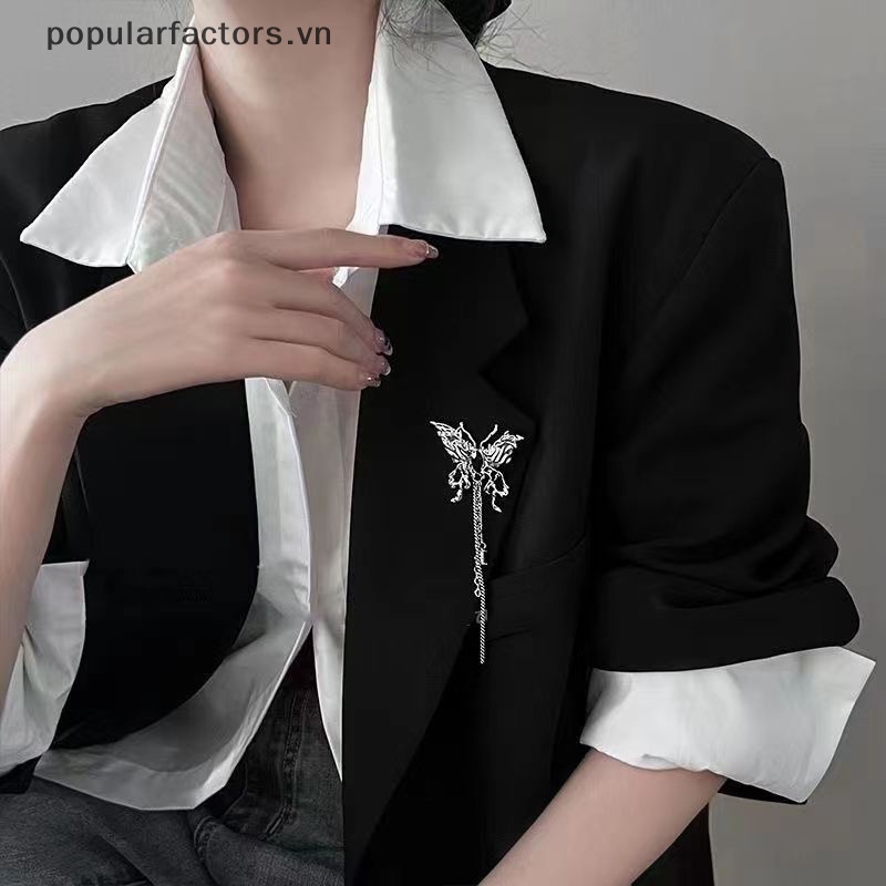 Bông Tai Hợp Kim Phối Dây Tua Rua Hình Bướm Thời Trang Cho Nữ