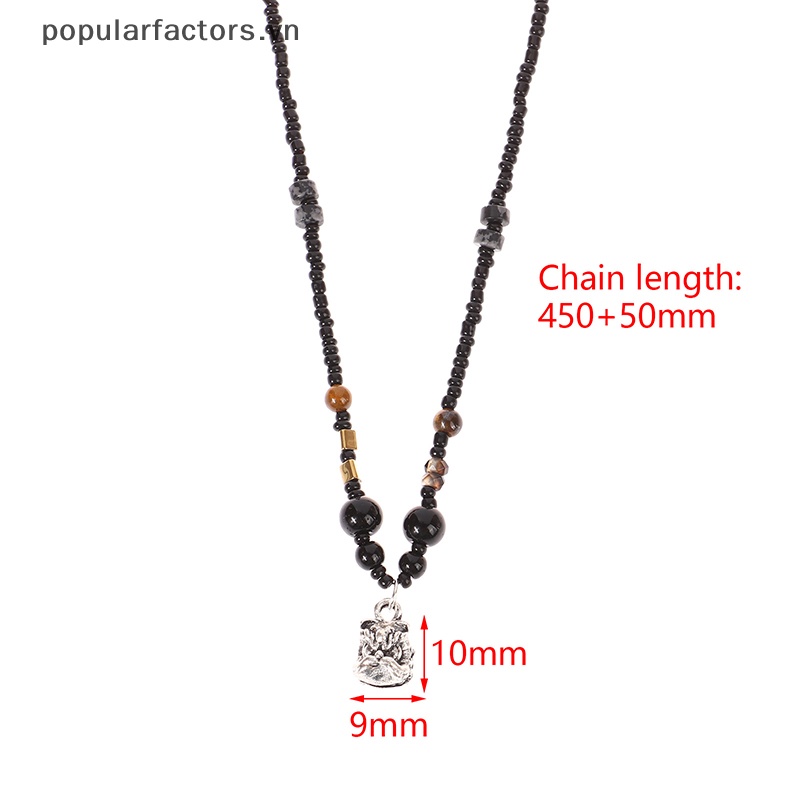 [Phổ Biếnfactors] Vòng cổ Hạt Mặt Sư Tử May Mắn Phong Cách Punk Trung Hoa Cổ Điển Đính Đá Không Cần Dùng Cho Nam Và Nữ