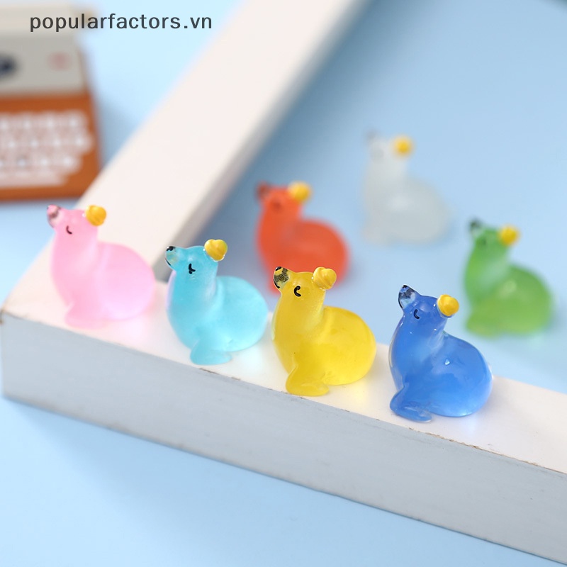 Bộ 2 Mô Hình Động Vật Mini Bằng Nhựa Phát Sáng Trong Bóng Tối Trang Trí Sân Vườn