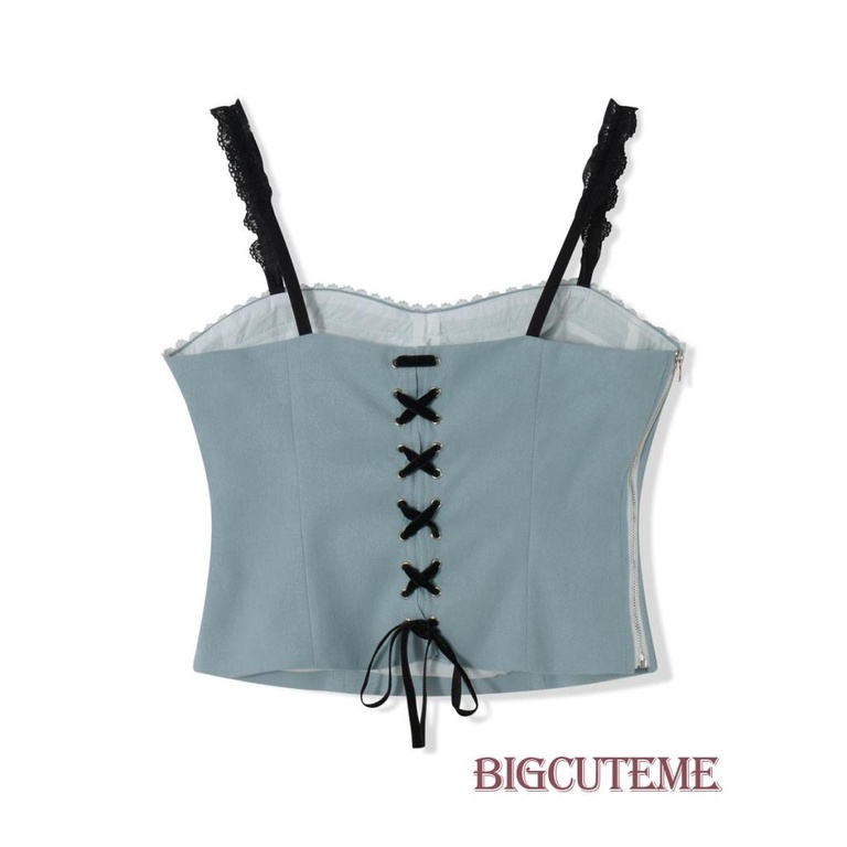 [] - Áo Hai Dây Dáng Ôm Hở Lưng Có Dây Kéo Bên Hông Dành Cho Nữ Đi Tiệc Đêm