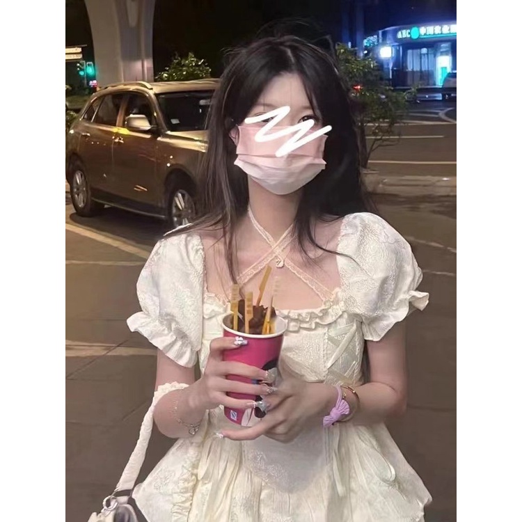 Đầm Công Chúa Ôm Eo Đính Nơ Phong Cách Mùa Hè Nhật Bản Thiết Kế Mới Cho Nữ