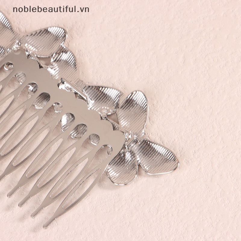 Lược Cài Tóc Kim Loại Hình Bướm Phong Cách Vintage Thanh Lịch Cho Nữ