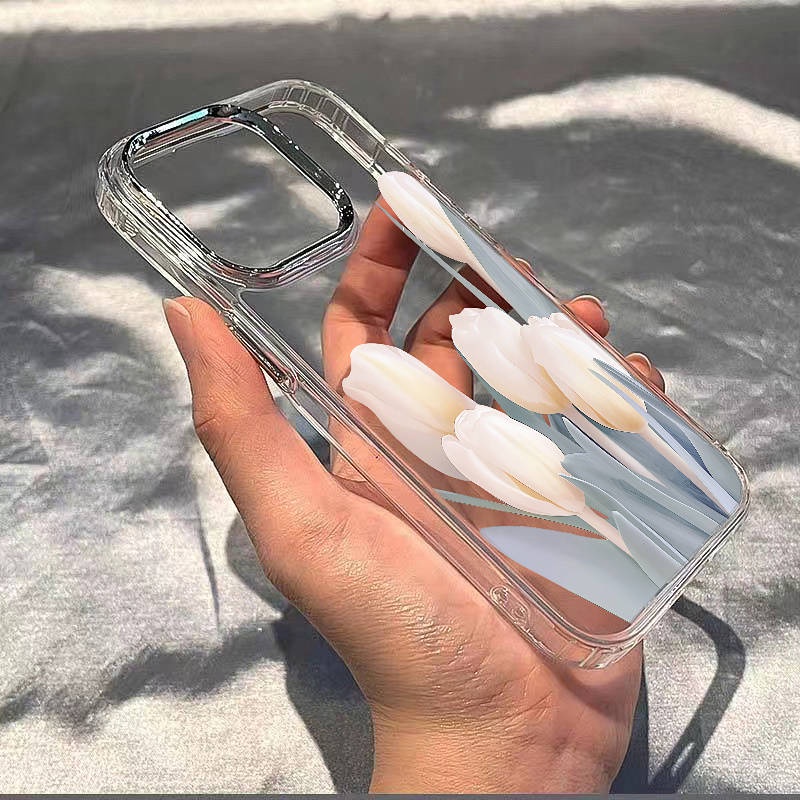 Leaf Tulip 14promax Apple 13 Phone Case Iphone12 Soft 11 Simple Ins Style 7/8plus Drop-Resistant X9Vs