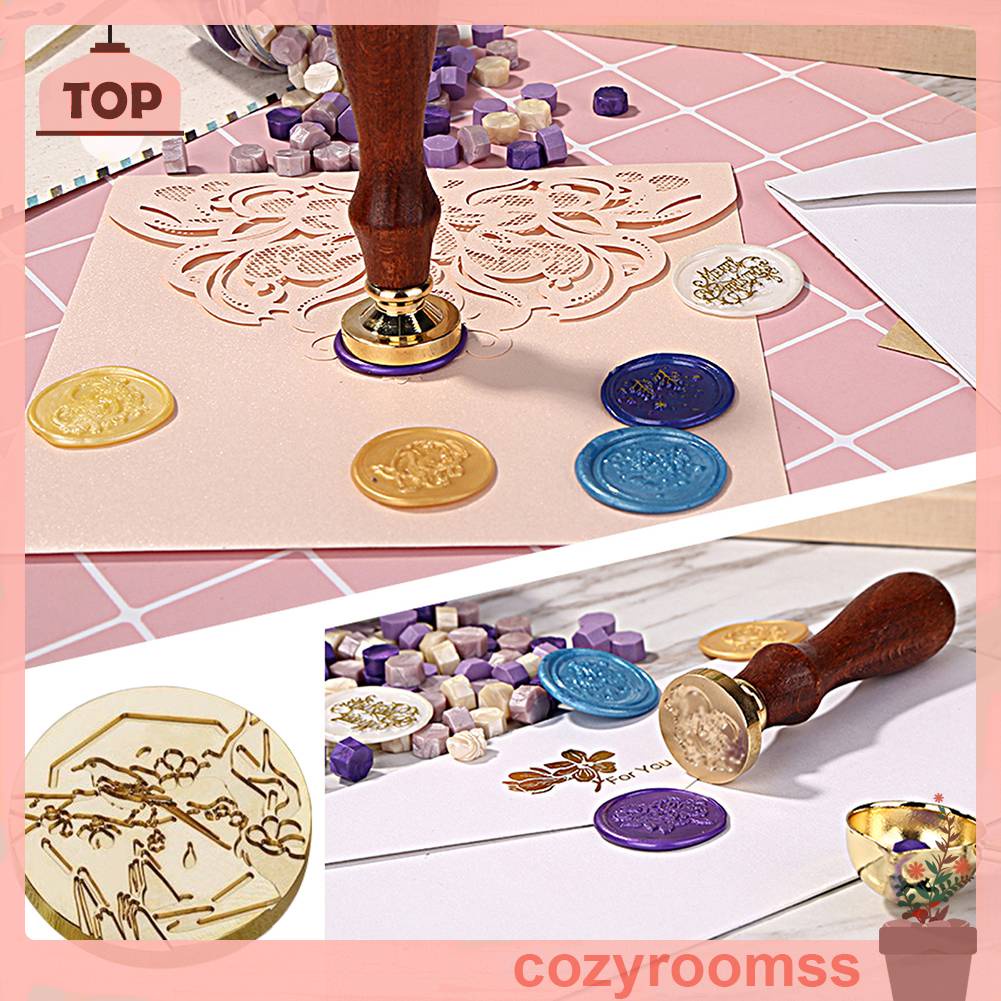 Bộ 24 Con Dấu Bằng Đồng Dùng Trang Trí DIY