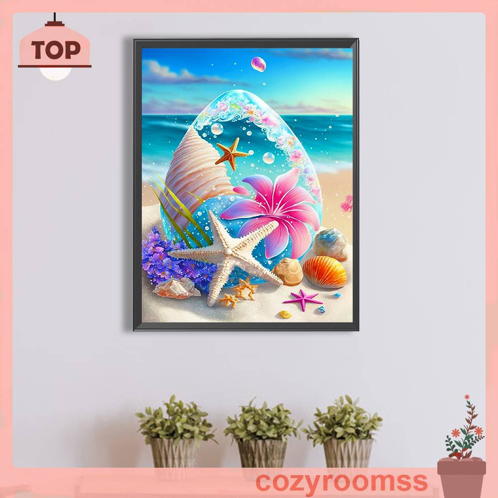 Tranh Đính Đá Kim Cương Toàn Bộ 5D DIY Hình Bãi Biển