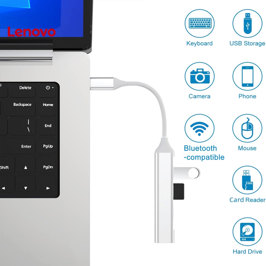 Hub Chuyển Đổi 5Gbs 4 Cổng Type-C USB 3.0 Hiệu Quả Cao Cho MacBook Pro