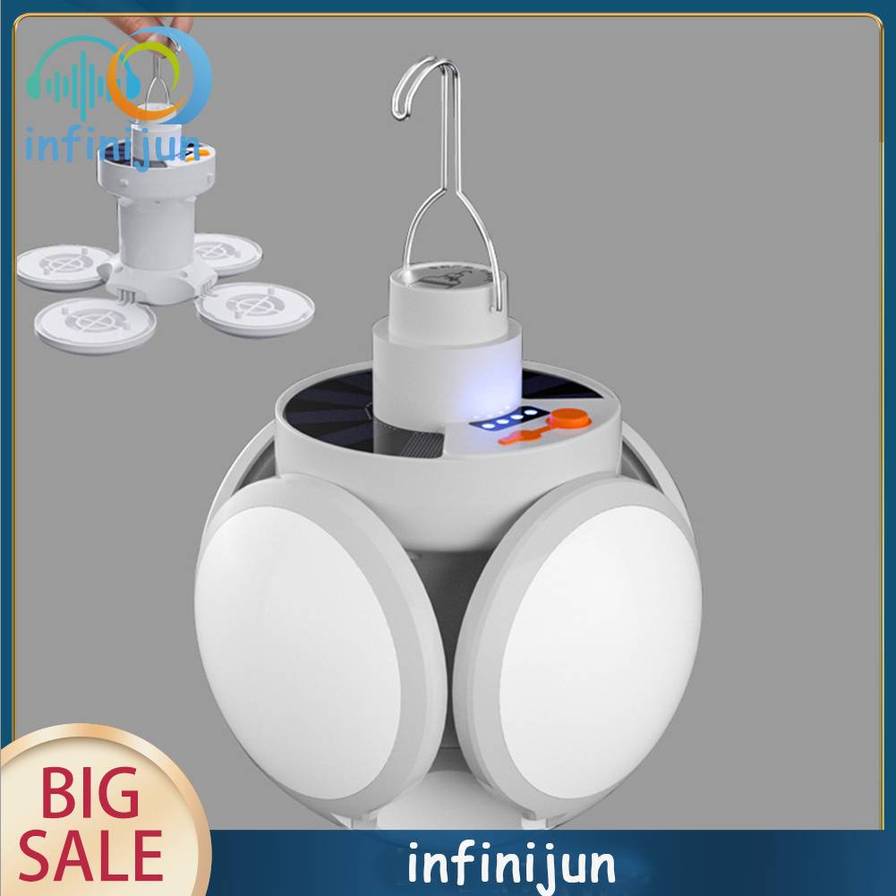 Bóng Đèn Cắm Trại Năng Lượng Mặt Trời 500LM IPX4 1200mAh
