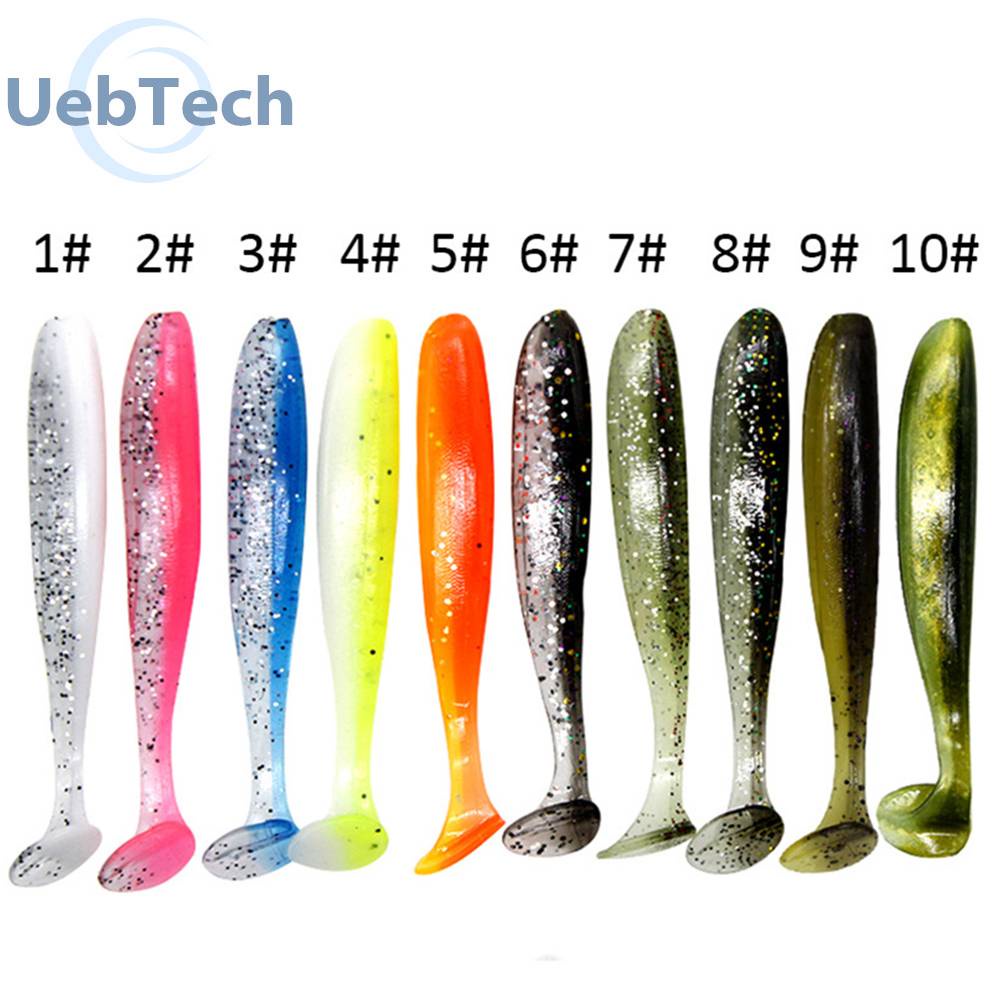 10 Mồi Giun Giả Câu Cá Mềm 7cm 2g