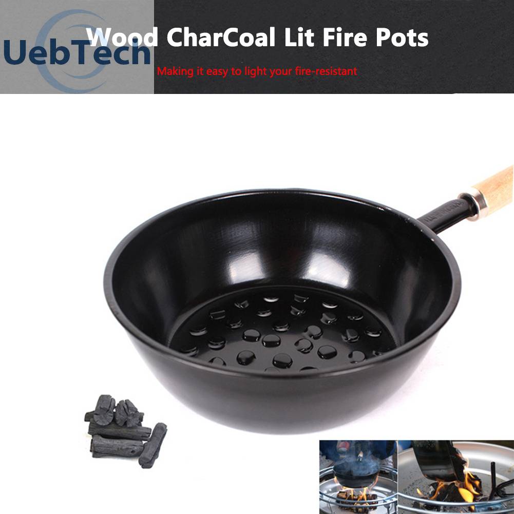 Nồi Nấu Ăn Mini Tay Cầm Bằng Gỗ An Toàn Tiện Dụng Mang Theo Du Lịch Dã Ngoại