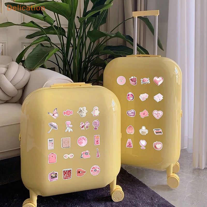 60 Hình dán graffiti ELEBUY hoạt hình 3D màu hồng DIY cho album/ sổ lưu niệm/ điện thoại/ laptop/ tủ lạnh/ đồ chơi