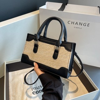 Túi xách đeo chéo đan cói thời trang cho nữ
