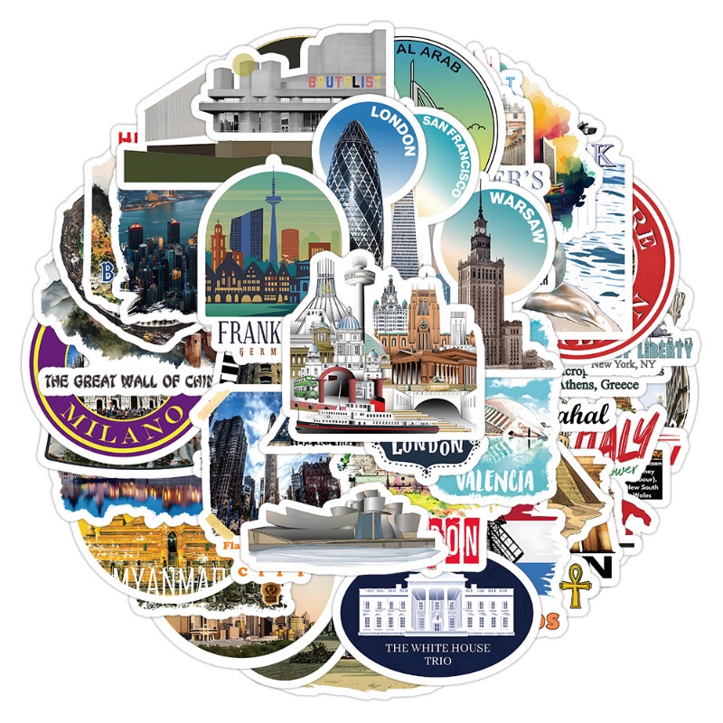 Z&M❀ Bộ 52 Miếng Dán Chống Thấm Nước Dùng Làm Đồ Chơi Kỷ Niệm