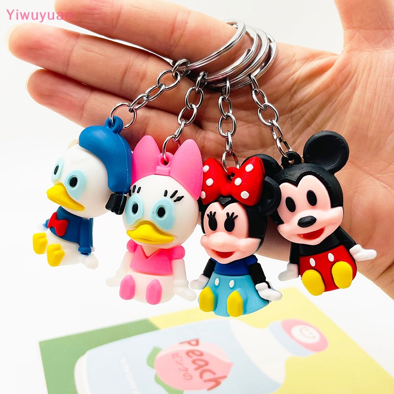 1 Móc Khóa Hình Chuột Mickey Minnie Gấu Pooh Dễ Thương