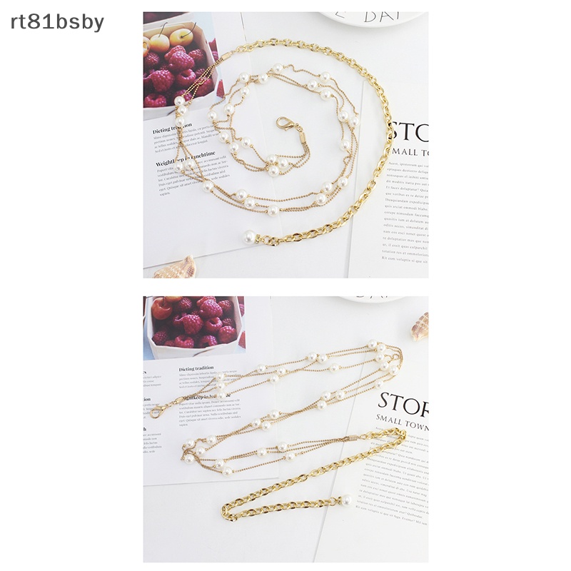 Thắt Lưng Co Giãn Đính Hạt Ngọc Trai Thời Trang Dành Cho Nữ