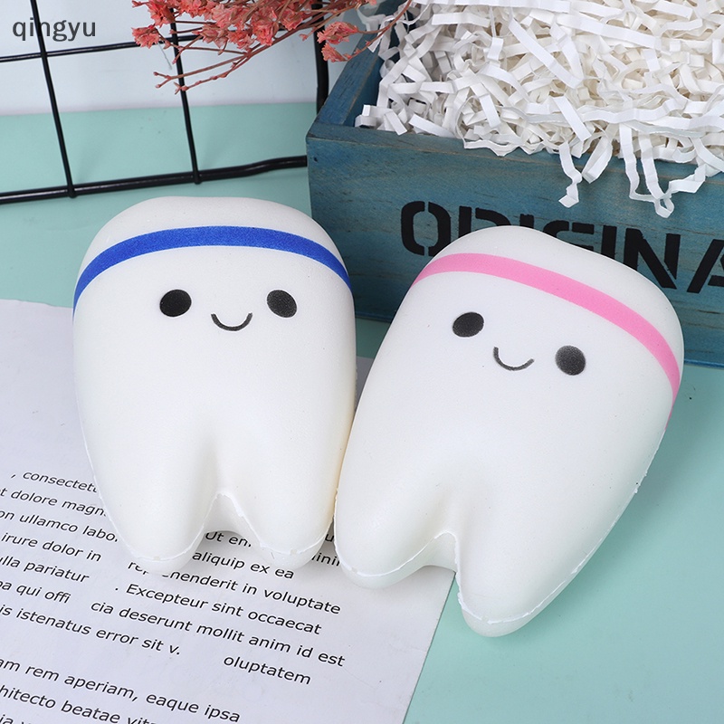 1 Đồ Chơi Nắn Bóp Đàn Hồi Giảm Stress Hình Chiếc Răng