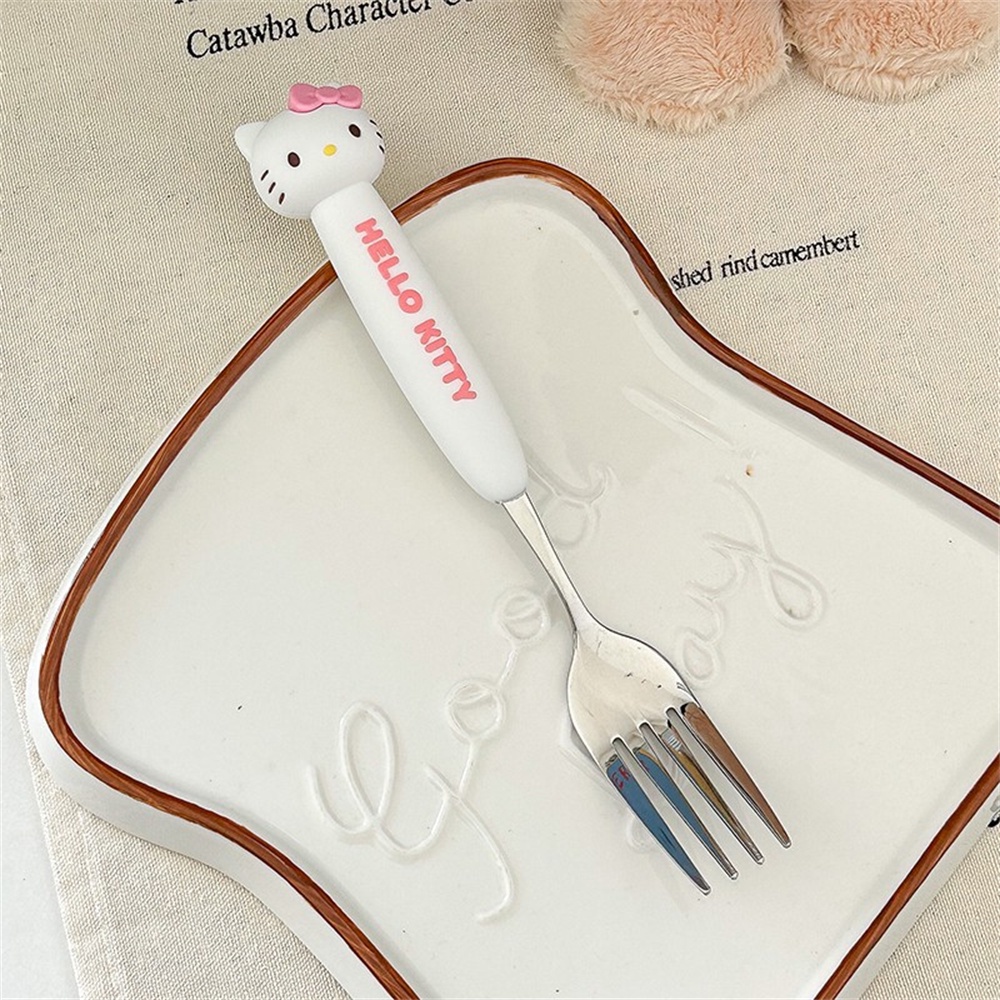 Eelhoe Muỗng/Nĩa Sanrio Chó Tai To Bộ Muỗng Nĩa Dễ Thương Chó Quế Inox Sinh Viên Ăn Bộ Đồ Ăn Muỗng Nĩa Bộ Đồ Ăn