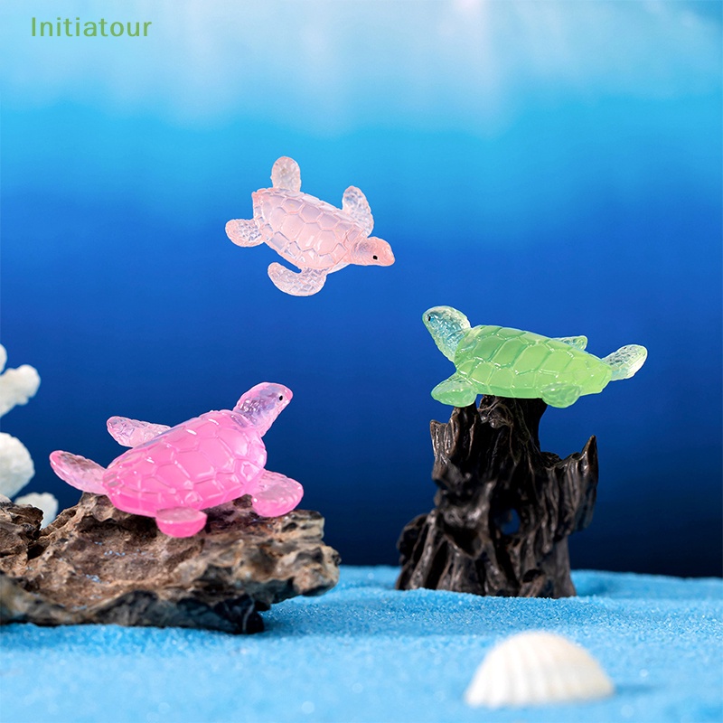 [InitiatourV] Tượng Rùa Nhỏ Dạ Quang Phát Sáng Trong Bóng Tối Trang Trí Tiểu Cảnh Sân Vườn