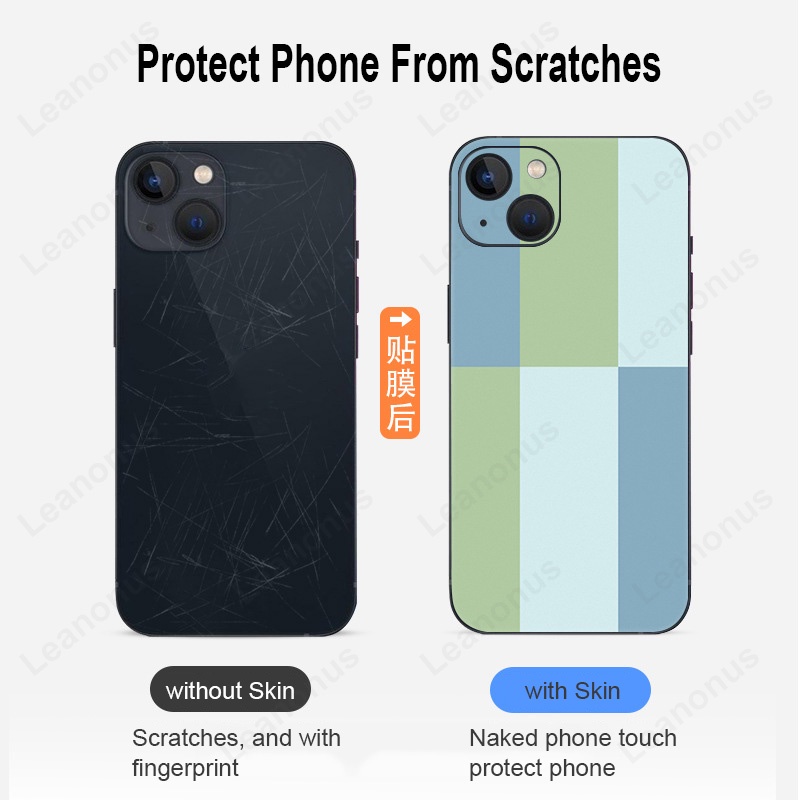 Màu Sắc Phù Hợp Với Decal Da Tương Thích Cho iPhone 13 Pro Max Mini Mặt Sau Bảo Vệ Màn Hình Bìa Phim 3M Bọc Nhiều Màu Sắc Miếng Dán