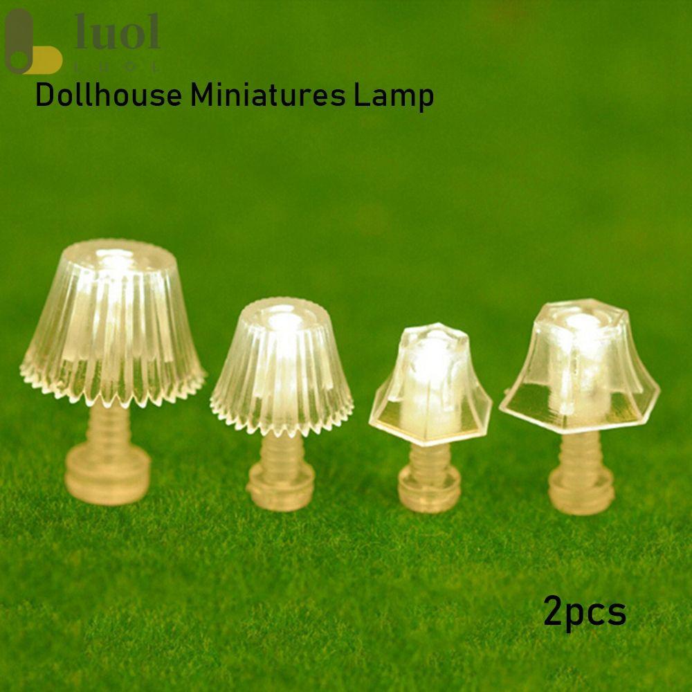 LUOL Set 2 Đèn Led 2 Kiểu Mini Dùng Để Trang Trí Nhà Búp Bê