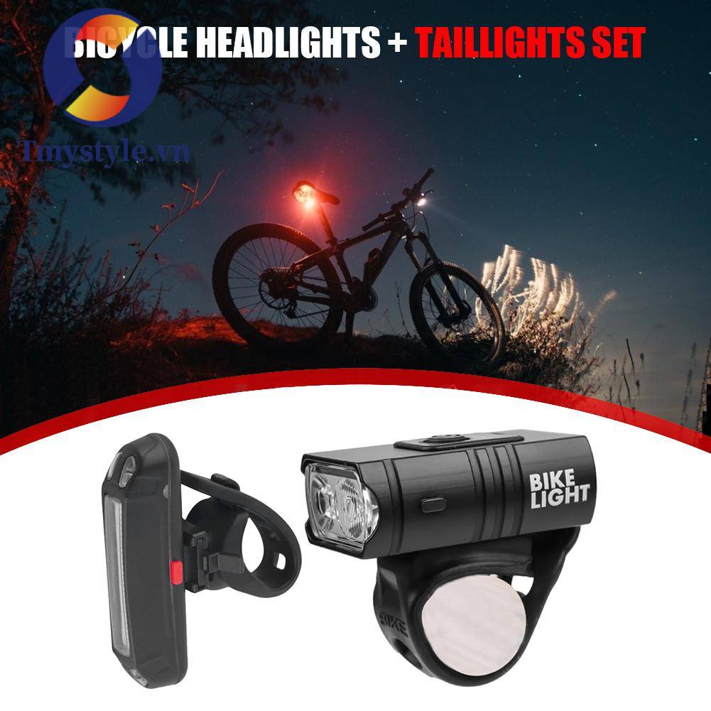 Đèn LED COB Gắn Phía Trước Xe Đạp Sạc USB
