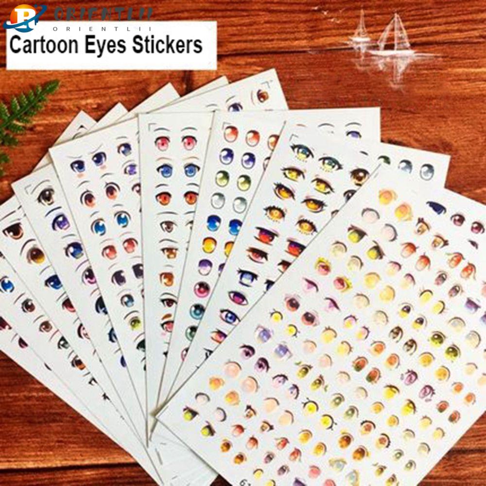 ORIENTLII 1 Tấm Sticker Hoạt Hình Dễ Thương Nhiều Kiểu Dáng Trang Trí Búp Bê