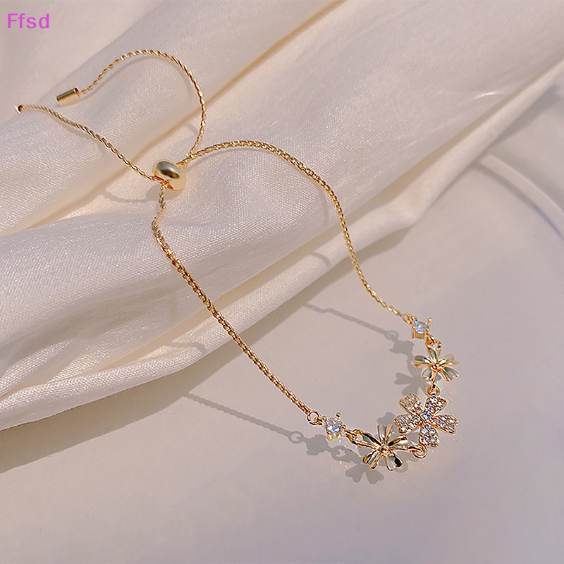 {Ffsd} Vòng Tay Đính Đá Opal Màu Vàng Kim Điều Chỉnh Được Tinh Tế Trang Sức Đám Cưới Làm Quà Tặng Trang Sức Tinh Tế Dành Cho Nữ