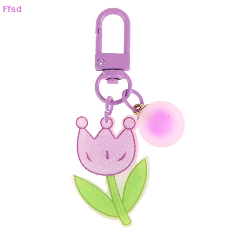 {Ffsd} Móc Khóa Trang Trí Túi Xách / Tai Nghe Hình Bông Hoa Vương Miện Màu Kẹo Dễ Thương Dành Cho Bạn Nữ * Bán