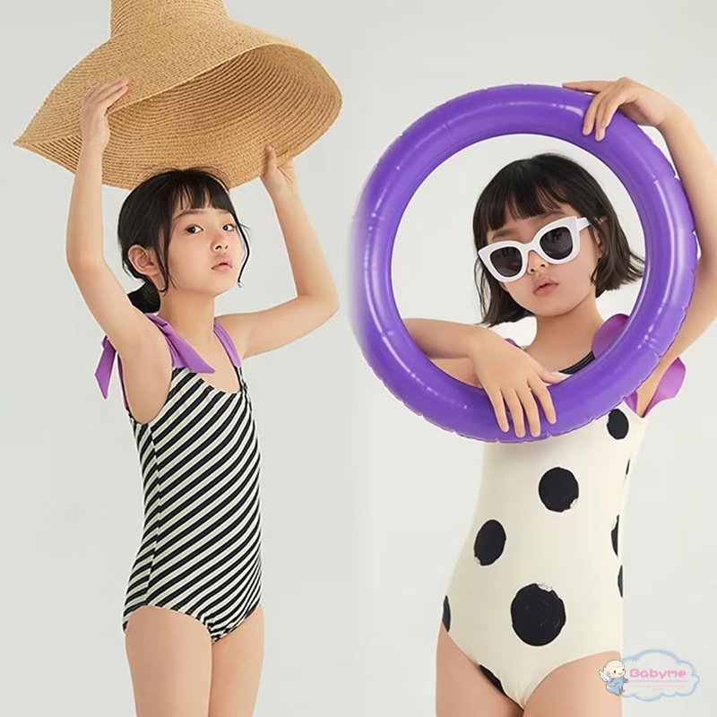 Bộ Đồ Bơi Hai Mảnh Thiết Kế Thắt Nơ Dễ Thương Dành Cho Bé Gái