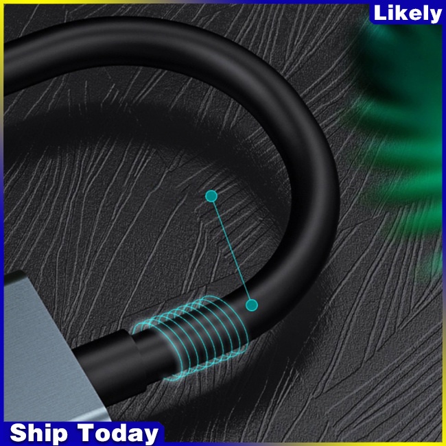 Bộ Chia Cổng Mạng LAN 4 Trong 1 100 / 1000Mbps USB 3.0 Type-C Sang RJ45 Cho Máy Tính Laptop