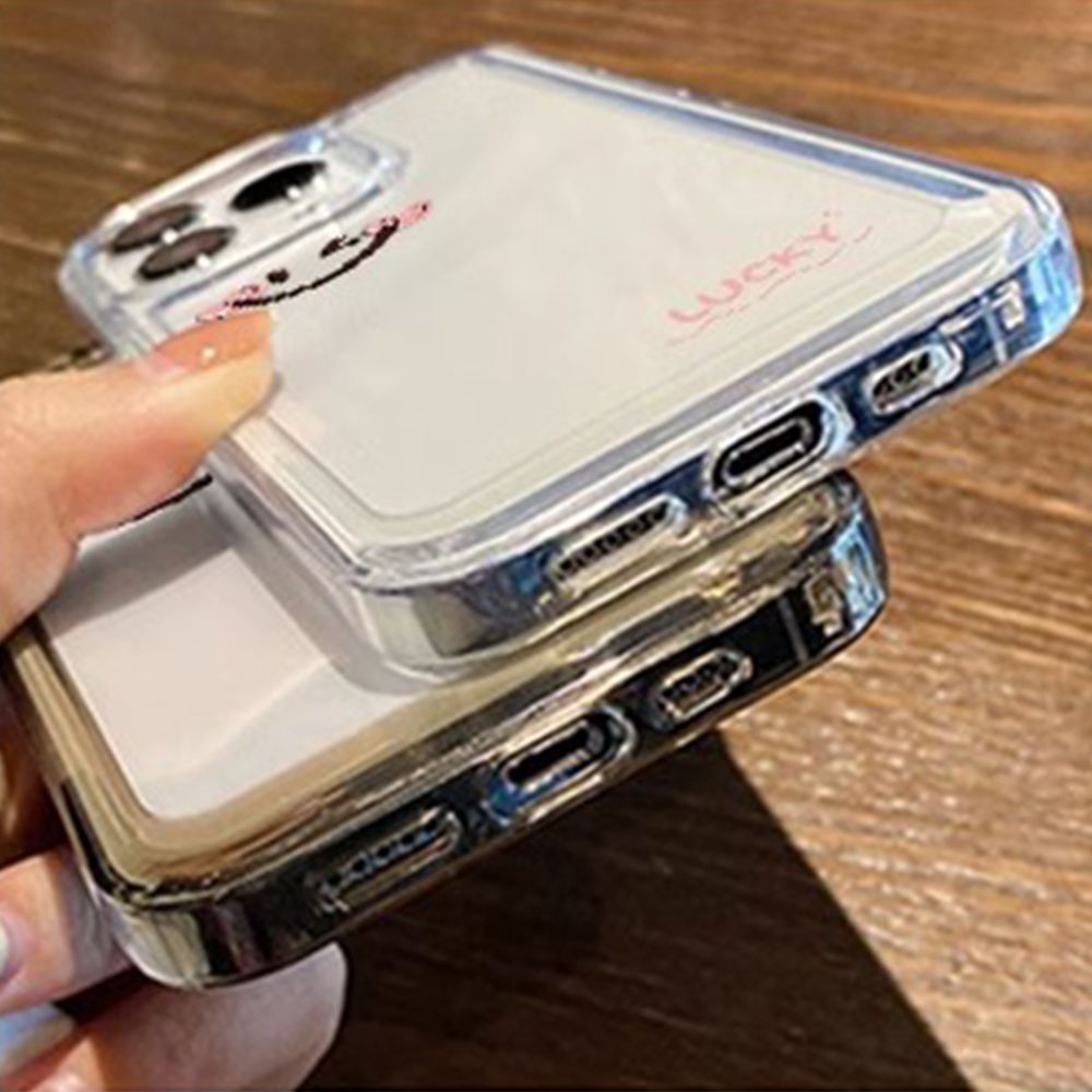 Ốp Điện Thoại TPU Mềm Trong Suốt Chống Sốc In Hình Mặt Cười Cho IPhone 14 13 12 11 Pro Max X XR 8 7 Plus