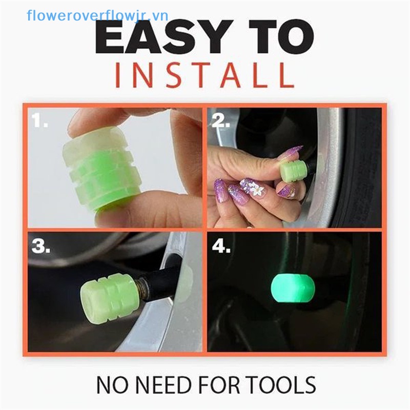 Nắp Van Bánh Xe Dạ Quang Phát Sáng Trong Đêm Độc Đáo