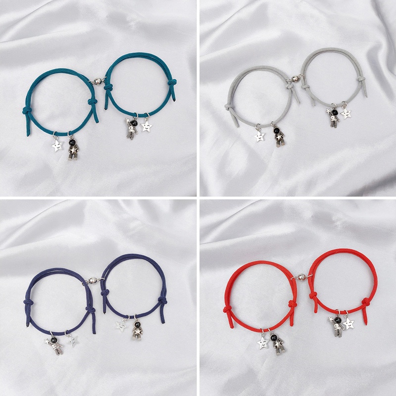 Ygt Set 2 Vòng Tay Nam Châm Đơn Giản Nhiều Lớp Hình Phi Hành Gia Có Thể Điều Chỉnh Làm Quà Tặ