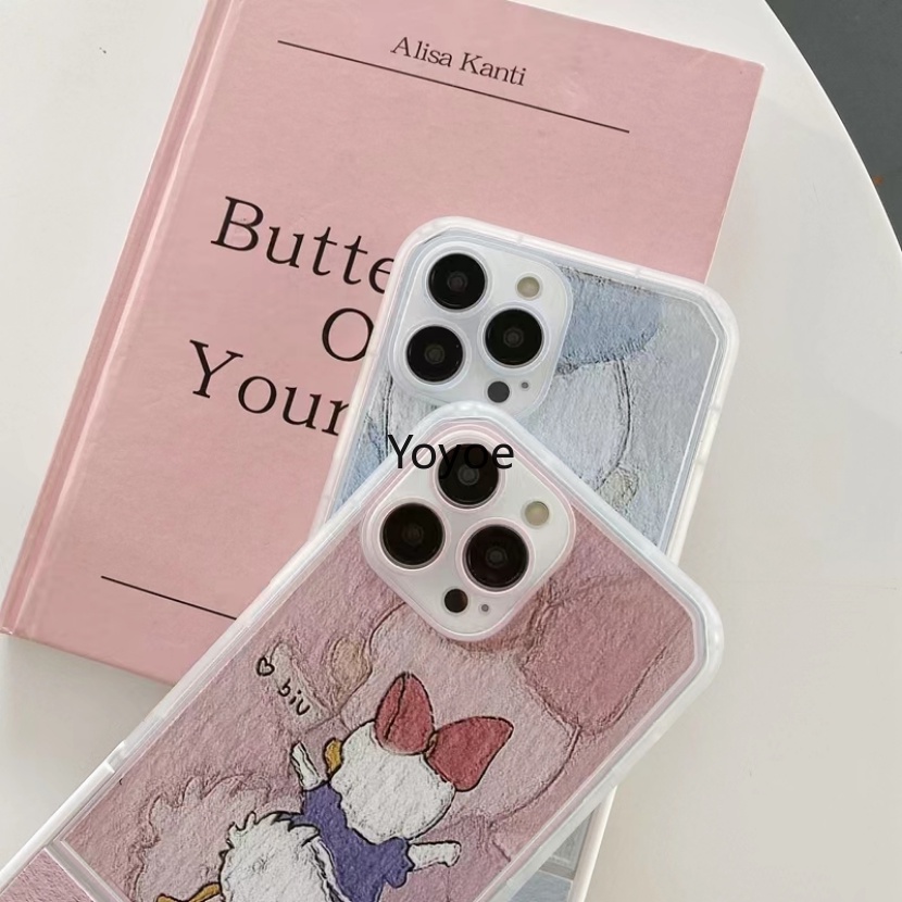 Ốp Điện Thoại Dẻo Họa Tiết Hoạt Hình Chú Vịt Dễ Thương Chống Rơi Cho iPhone 14 13 12 11 Pro Max XS X XR SE 7 8 Plus