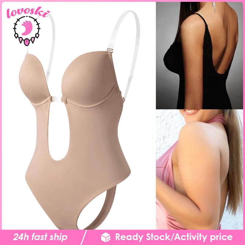 Bộ Đồ Liền Thân Cổ Chữ V Khoét Sâu Hở Lưng Màu Sắc Dành Cho Nữ
