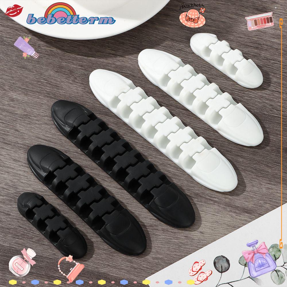 BEBETTERM Giá Đỡ Cố Định Dây Cáp TPR Để Bàn Sắp Xếp Gọn Gàng
