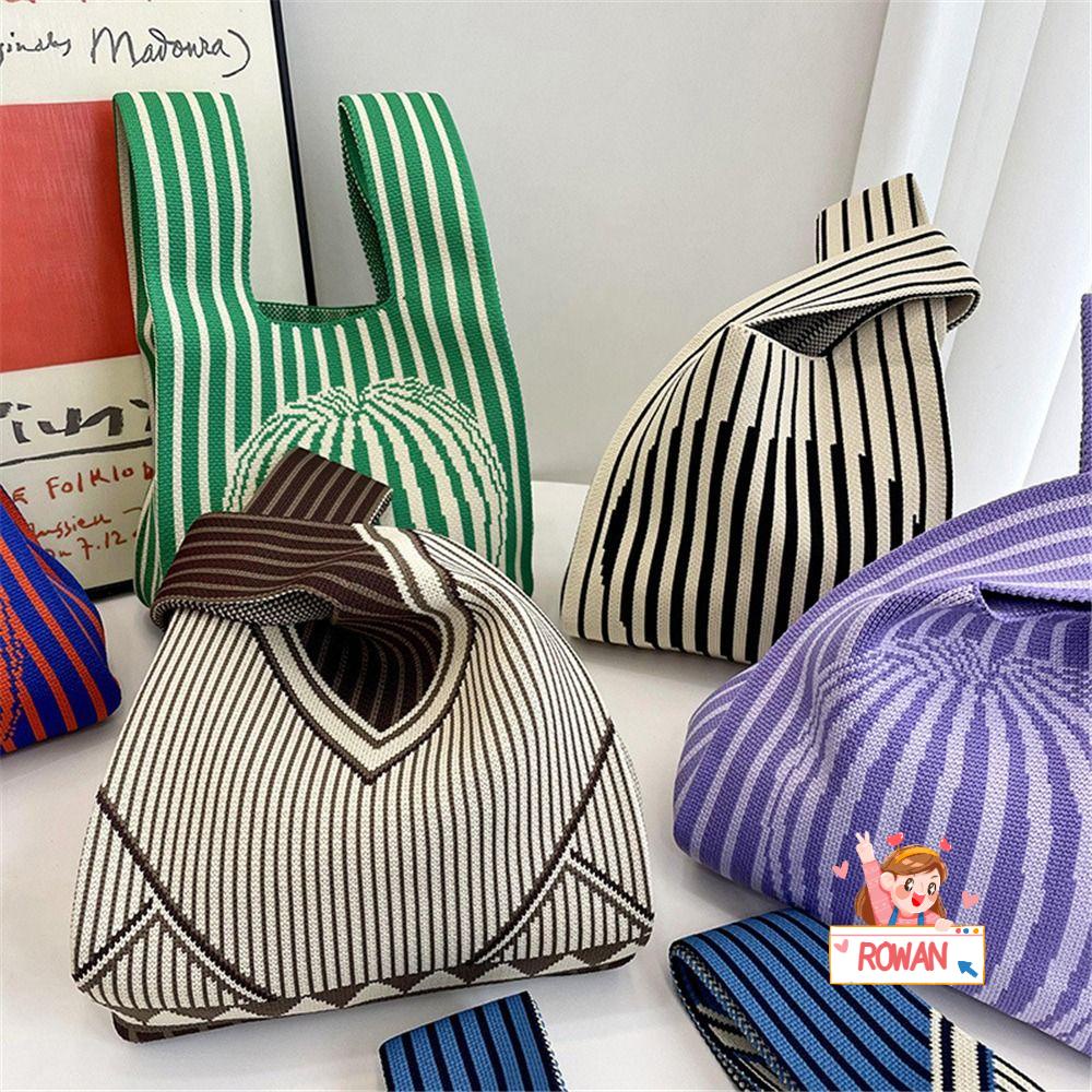 ROWANS Túi Xách Đan Len Kiểu Thắt Nút Thời Trang Cho Nữ