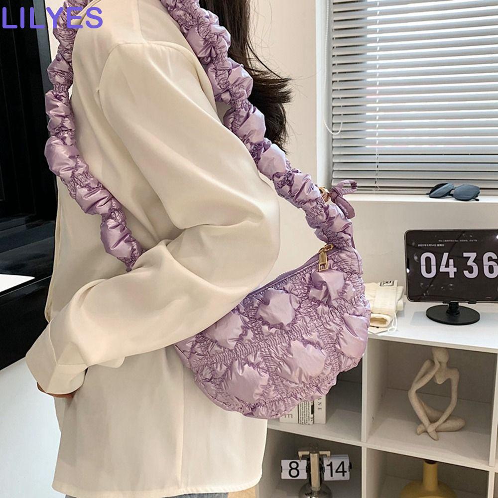 LILYES Túi Xách Đeo Vai Siêu Nhẹ Chất Liệu Nylon Thời Trang Công Sở Cho Nữ
