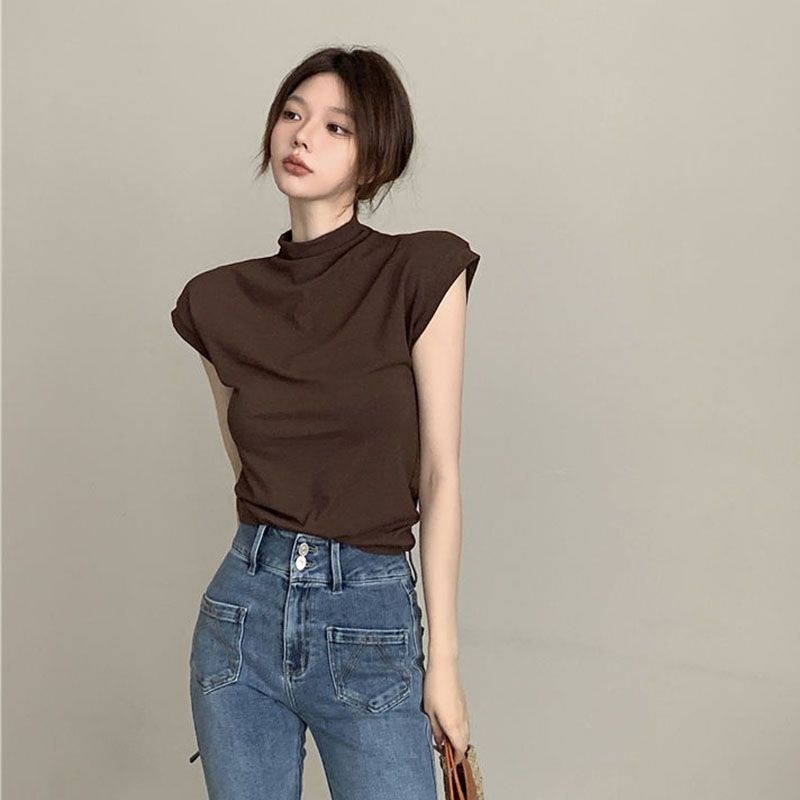 JINSHIHUI  áo croptop Áo Thun nữ baby tee Thiết kế ít eo slim hottie 2023 NEW Thời trang Phong cách Thời trang Trendy A29J0YF 36Z230909