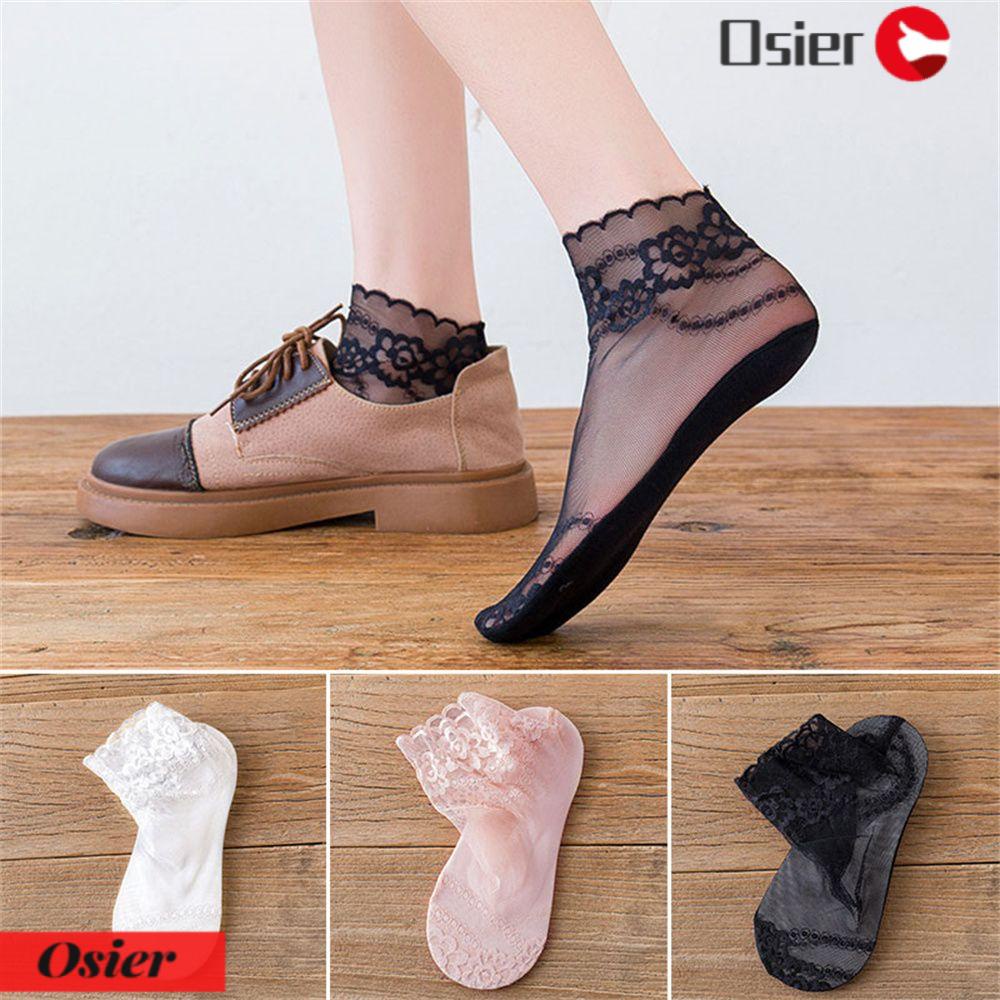 OSIER1 Vớ Thuyền Phối Ren Hoa Thời Trang Mùa Hè Cho Phái Nữ