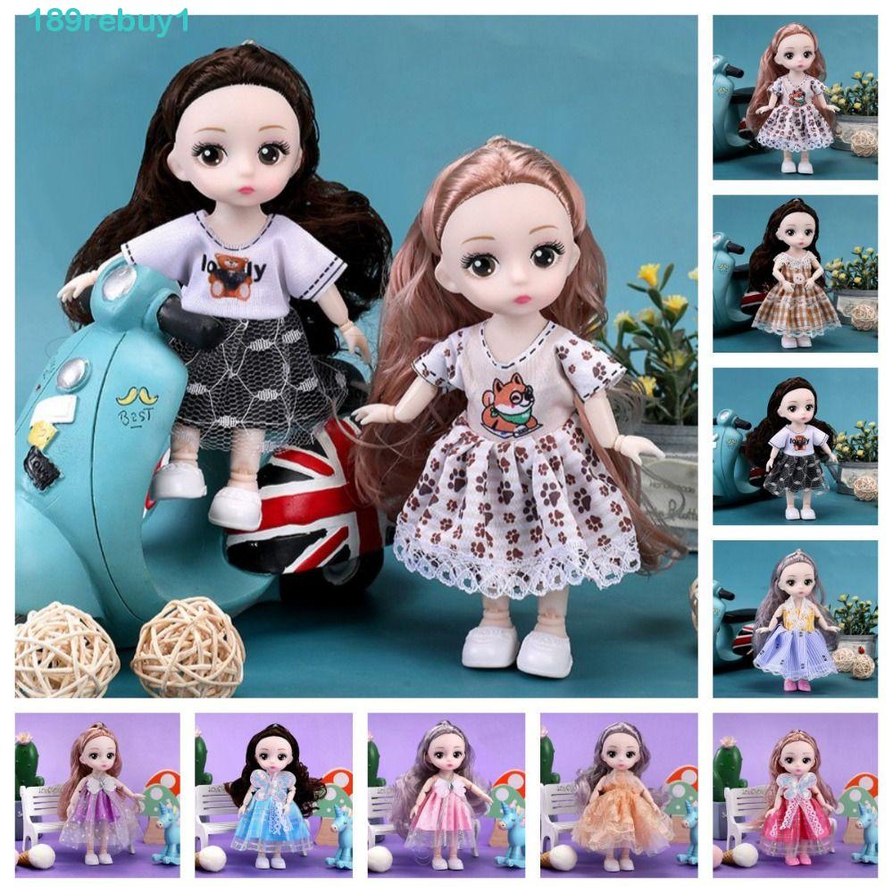 REBUY1 Búp Bê Khớp Động Bằng PVC 17cm Dễ Thương An Toàn Cho Bé Gái