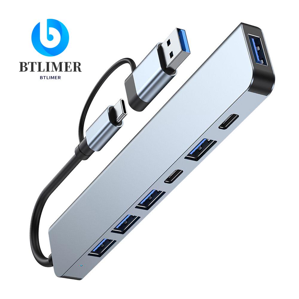 BTLIMER Bộ Chia Nhiều Cổng USB 3.0 OTG Bằng Hợp Kim Nhôm