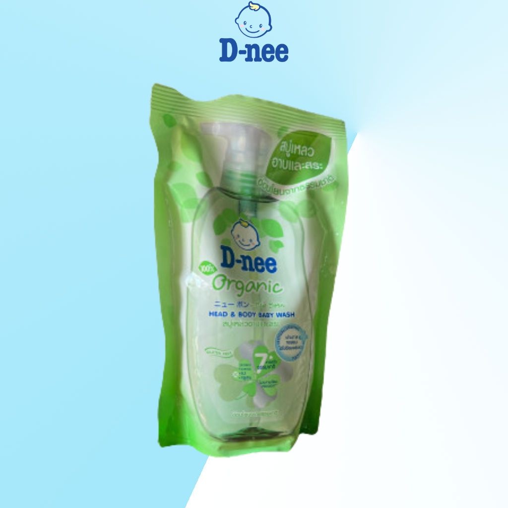 Sữa tắm gội toàn thân cho bé dnee organic Túi 350ml màu xanh lá... ...