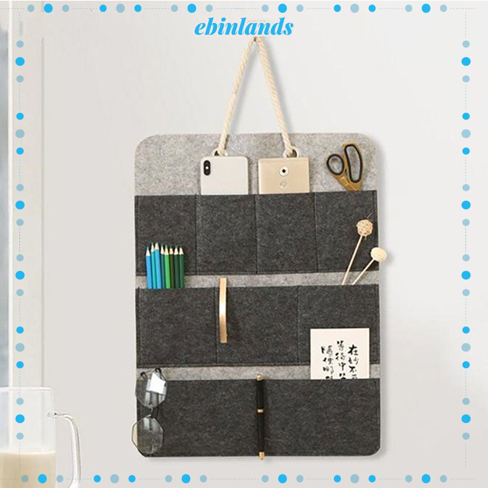 EBINLANDS Túi Treo Tường Nhiều Ngăn Bằng Vải Nỉ Thời Trang Nhiều Ngăn