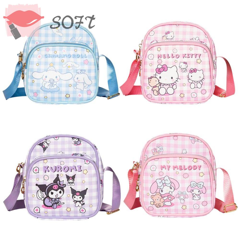 SOFTNESS Túi Đeo Vai Đựng Điện Thoại Họa Tiết Hoạt Hình Melody Cinnamon Dễ Thương Cho Bé Gái