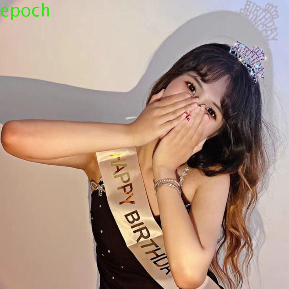 EPOCH Băng Đô Hợp Kim In Chữ "Birthday" Xinh Xắn Cho Nữ