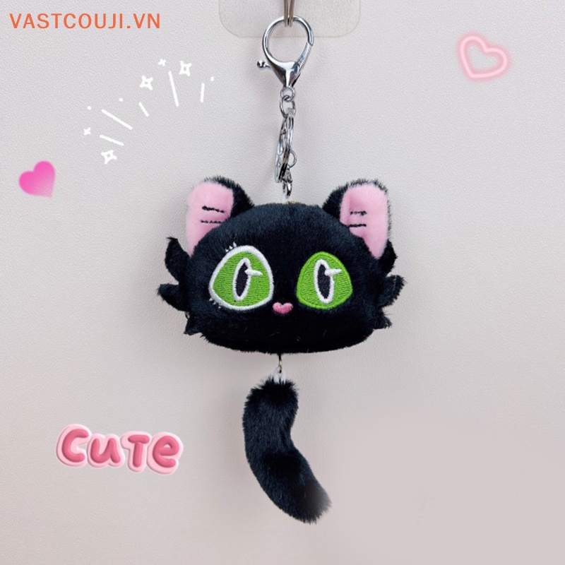 Mèo Nhồi Bông Mềm Mại Dễ Thương Treo Móc Khóa